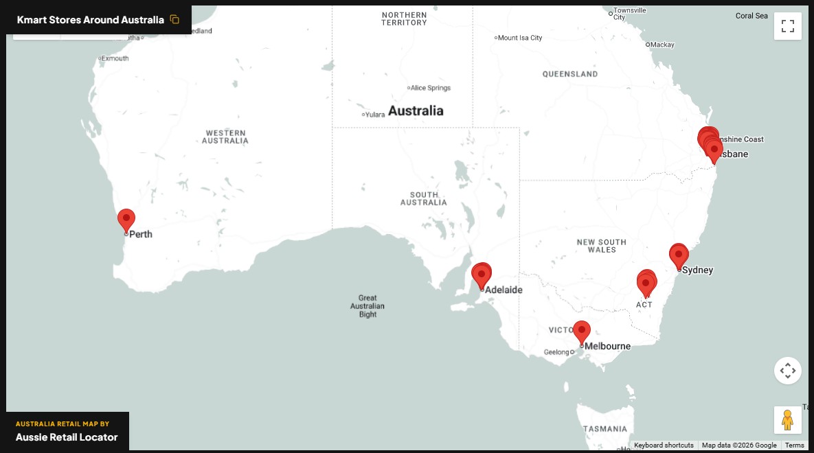Kmart store distribution across Perth