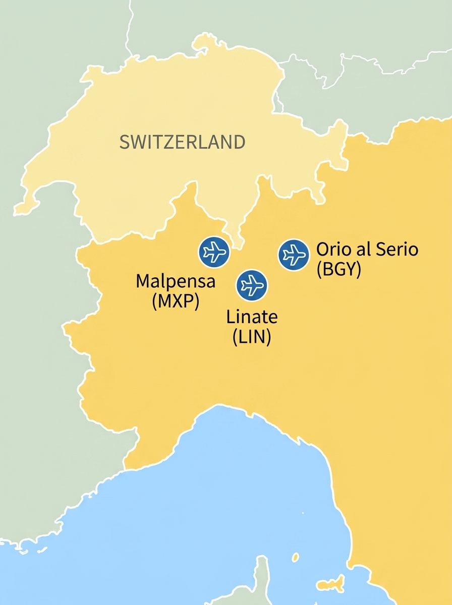 Airports near the Swiss-Italian border