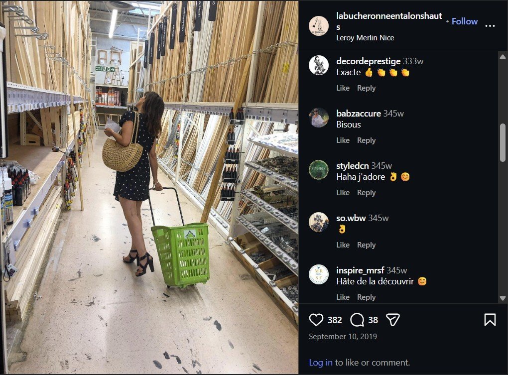 Instagram comment about Leroy Merlin Nice 2