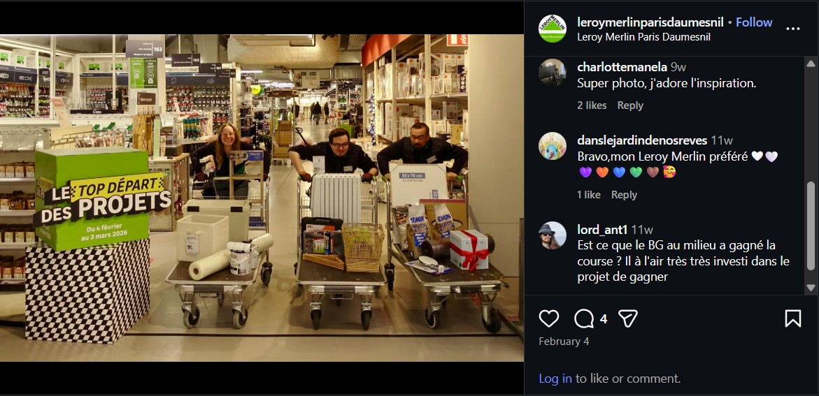 Instagram comment 1 — Beaubourg store experience
