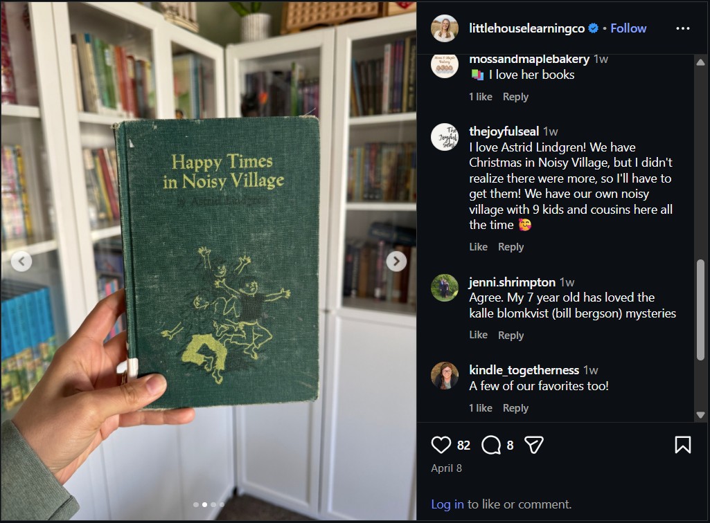 Astrid Lindgren's Home Instagram testimonial