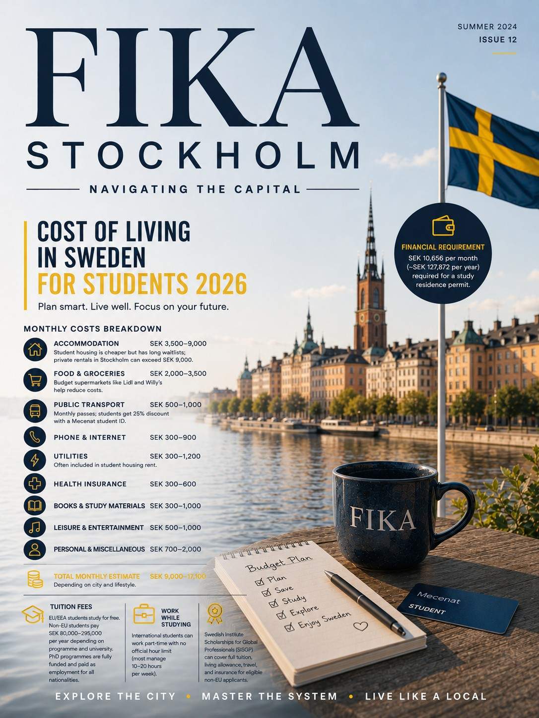 Cost of living magazine spread