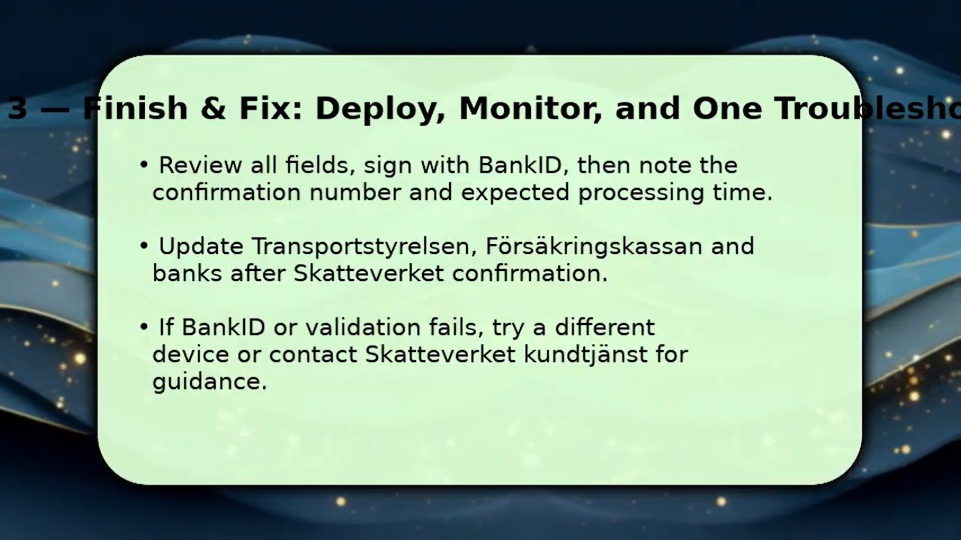 Finish and fix your address change in Skatteverket