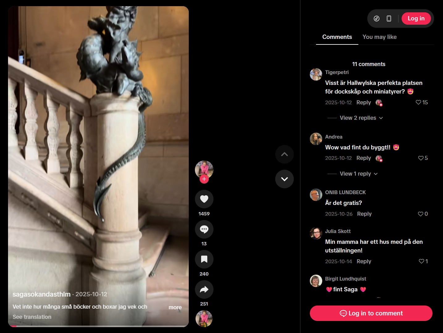 Hallwylska Palatset TikTok testimonial 2