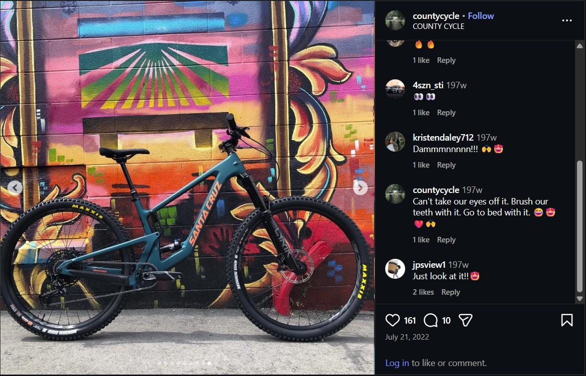 Instagram community reactions to the Santa Cruz Hightower 3