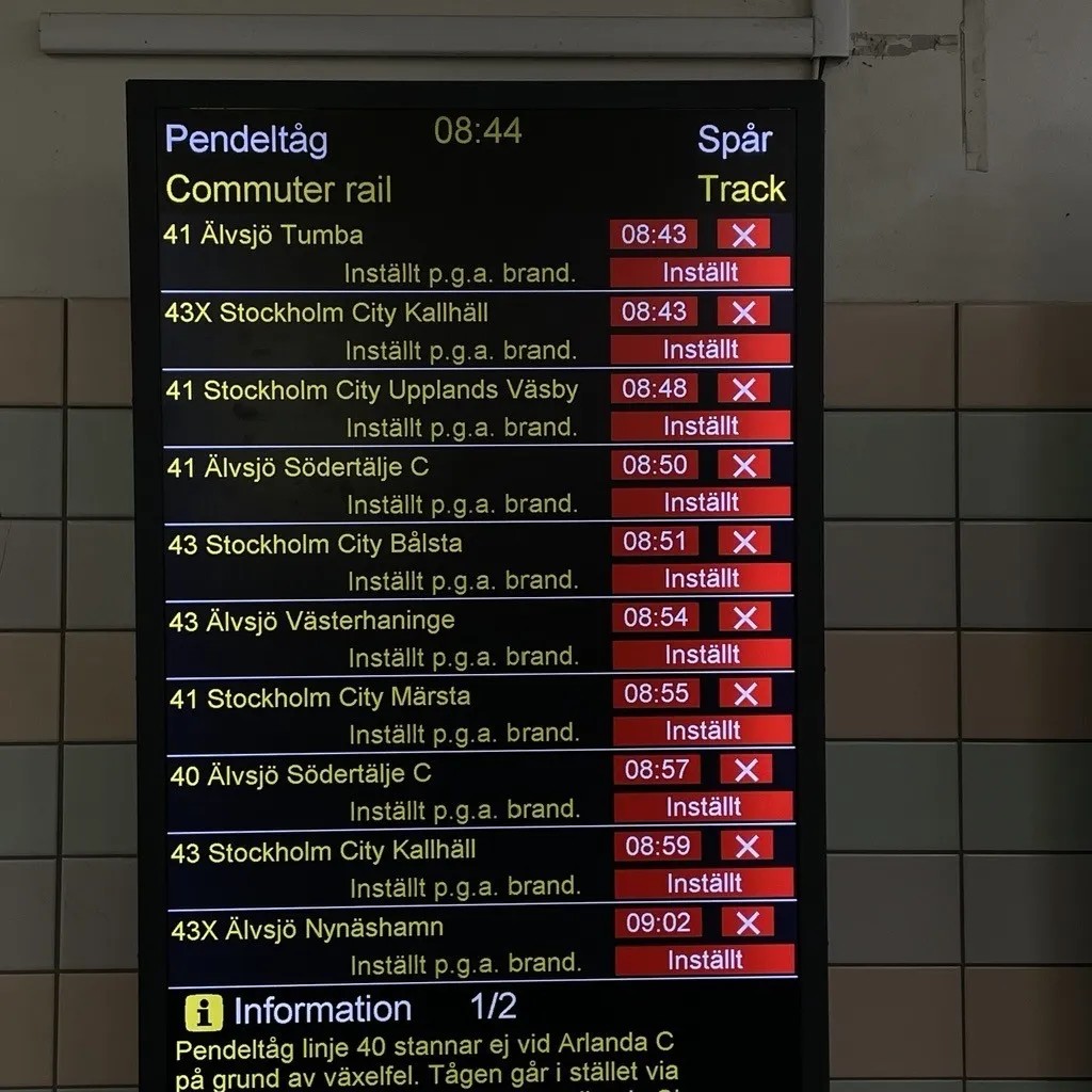 Commuter train cancellations