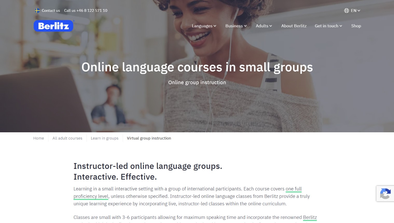 Berlitz Live Online Swedish lessons