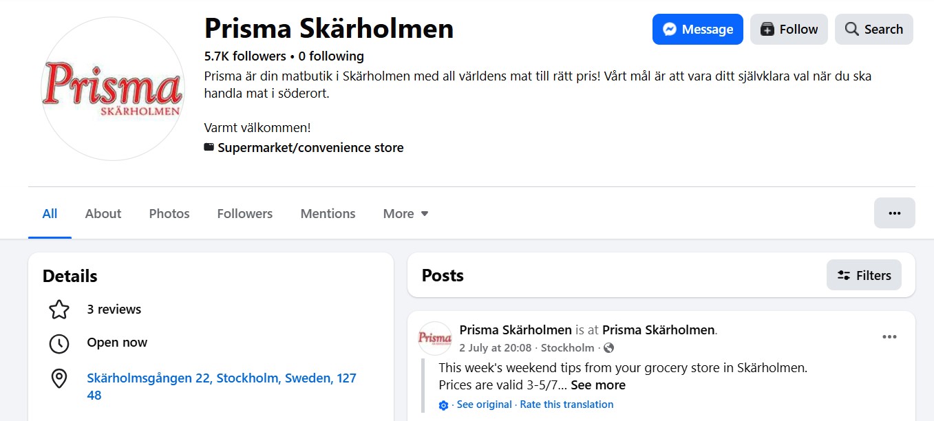 Prisma Skärholmen on Facebook