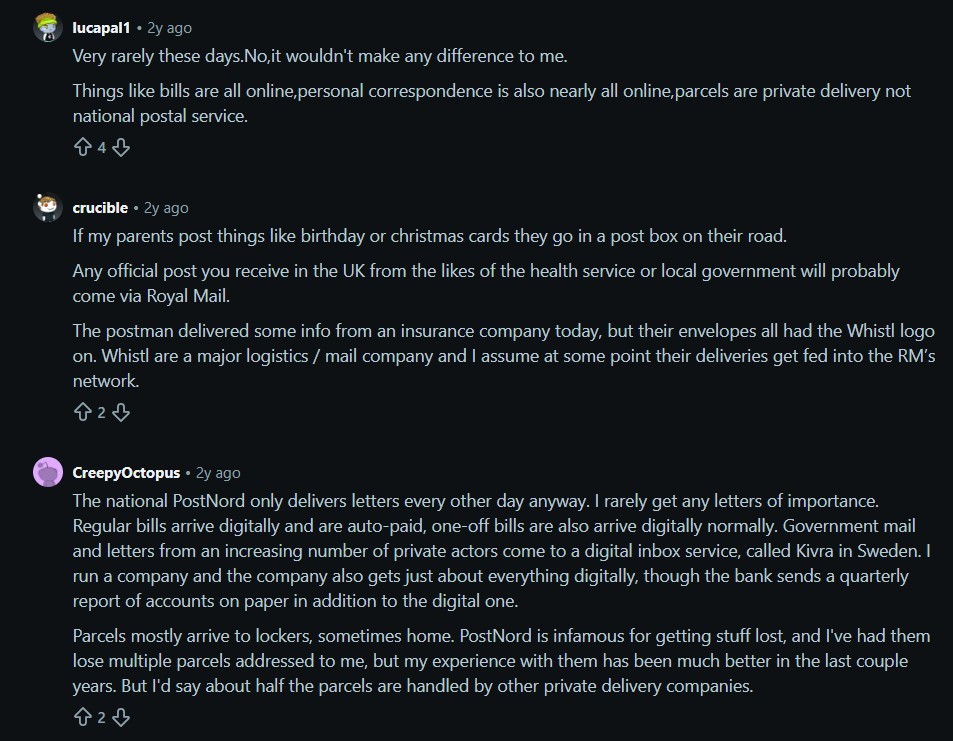 Reddit discussion among expats sharing their experience with Kivra after arriving in Sweden