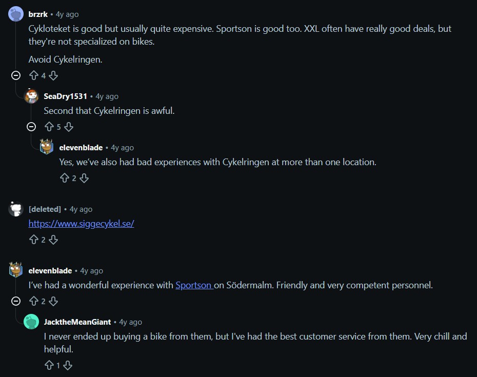 Reddit comment about Sportson Stockholm Södermalm