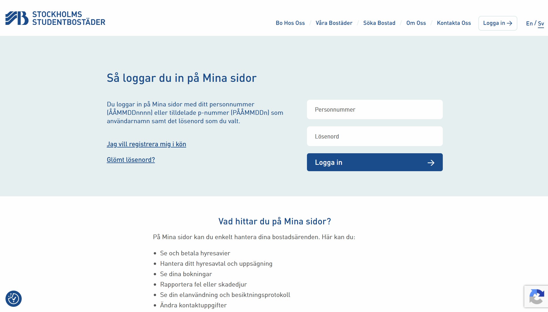 Login to your SSSB account