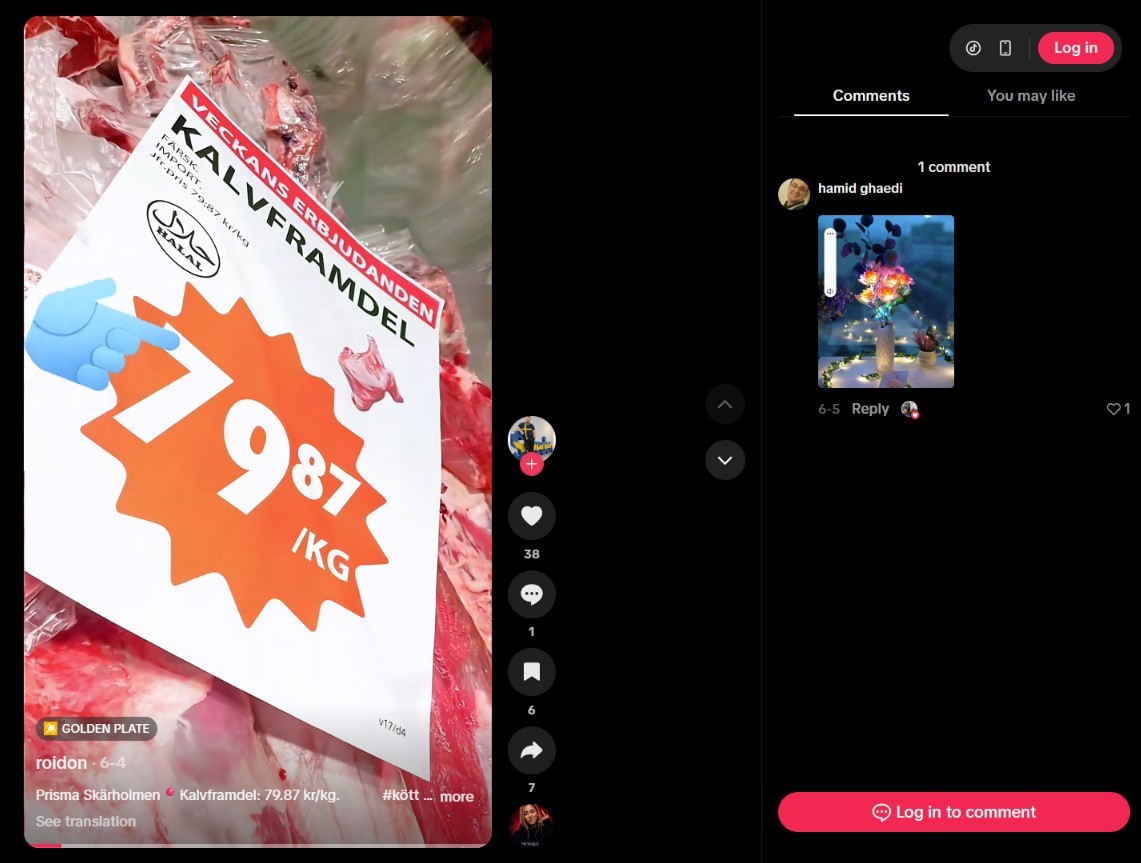 Halal meat at Prisma Skärholmen