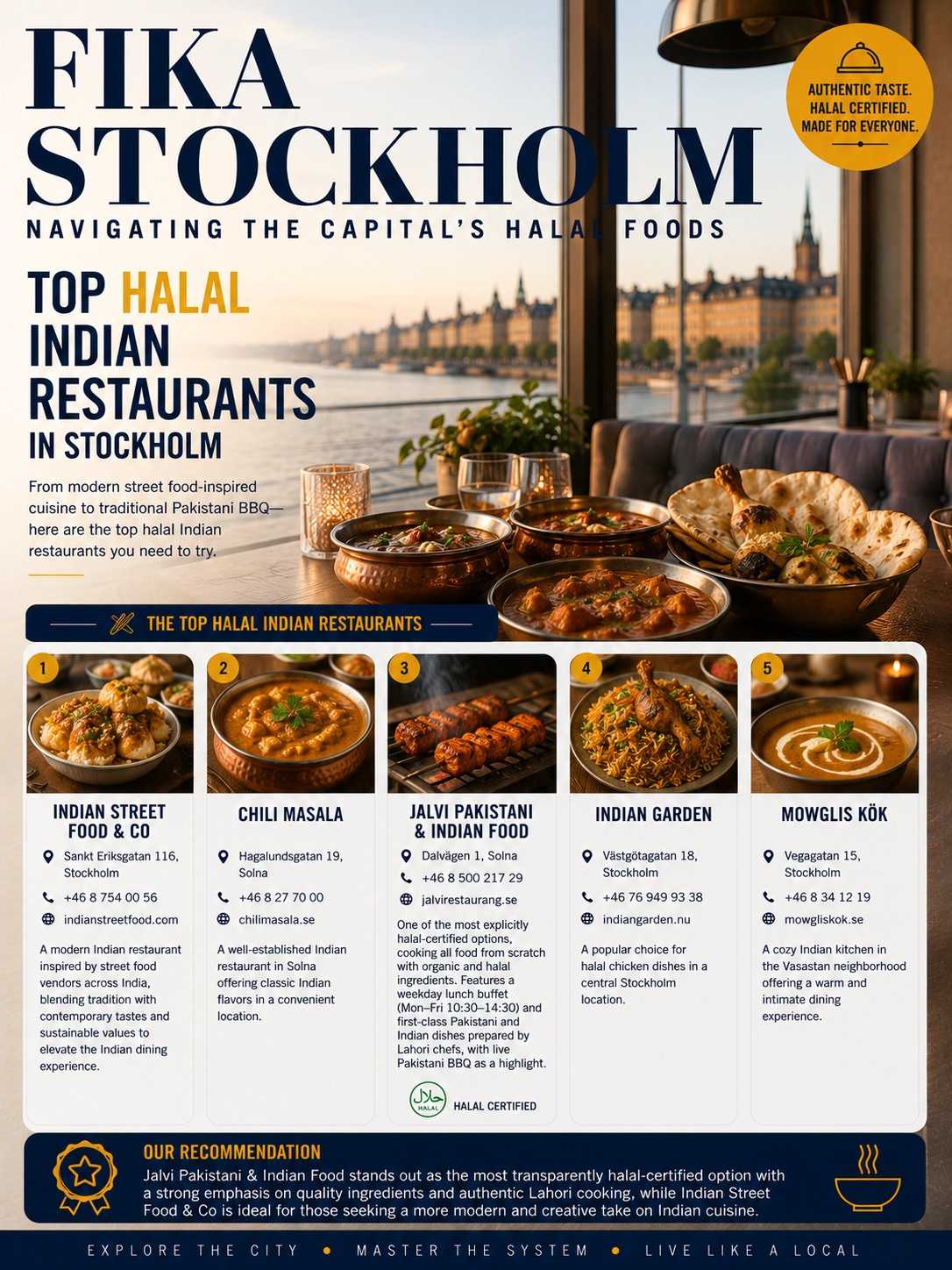 Halal Indian restaurants in Stockholm magazine feature