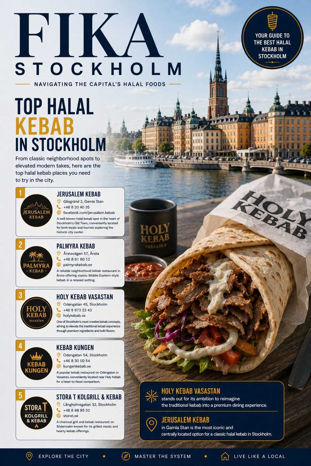 Halal kebab spots in Stockholm magazine feature
