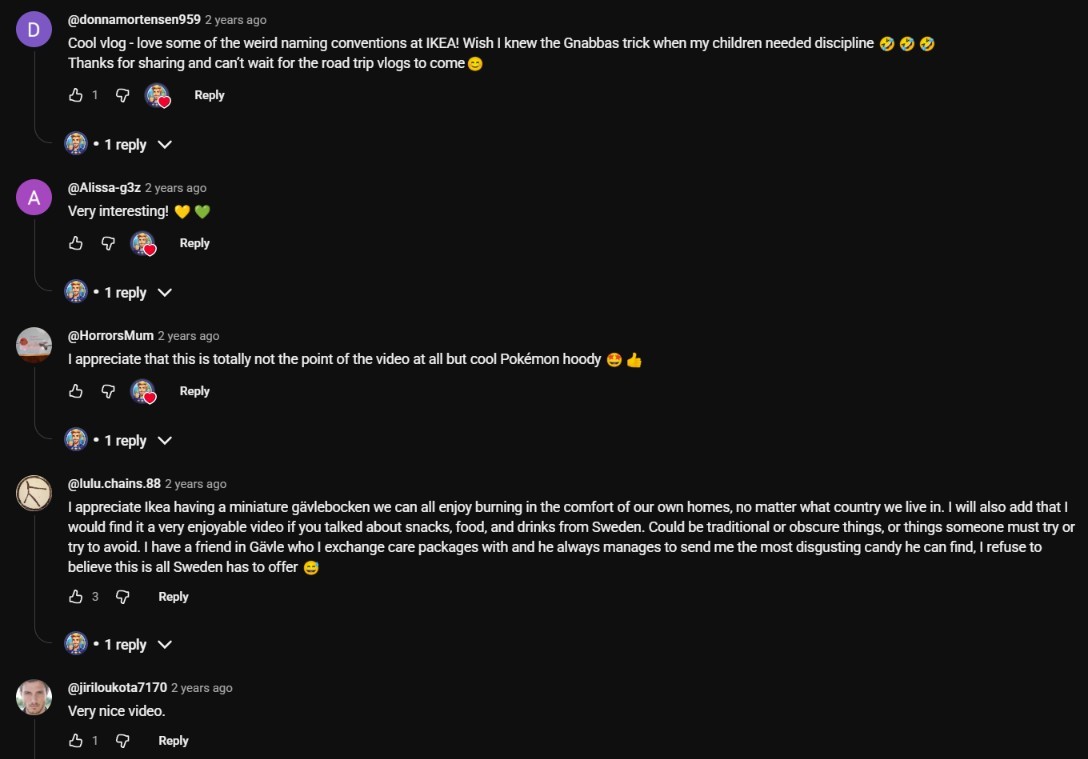YouTube comments about IKEA Kungens Kurva