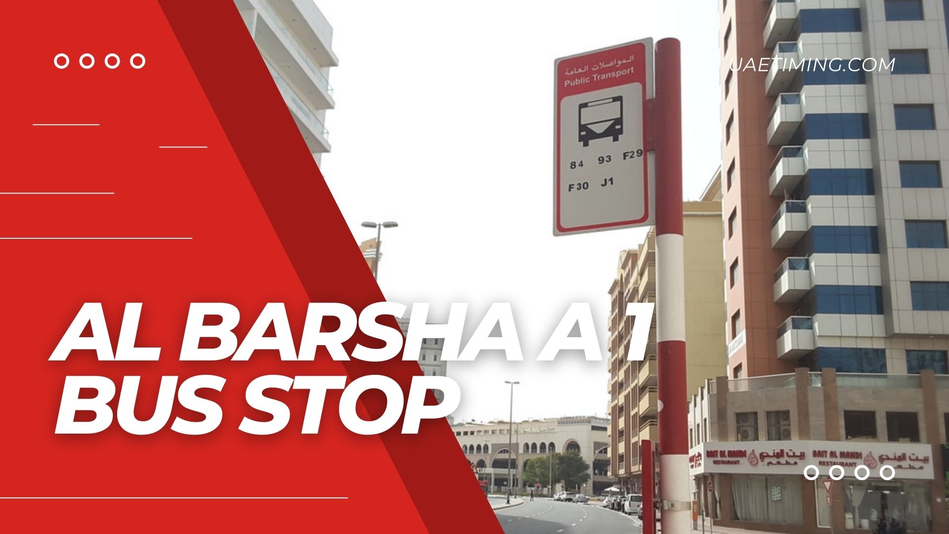 Al Barsha A 1 Bus Stop Overview in Dubai