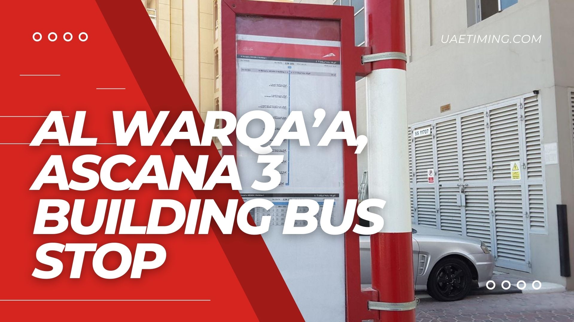 Bus Stop at ASCANA 3 Building, Al Warqa’a, Dubai