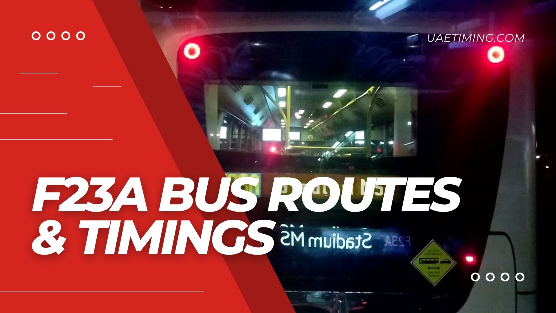 F23A Bus Schedule â€“ Stadium Bus Station to Al Nahda 1, Terminus