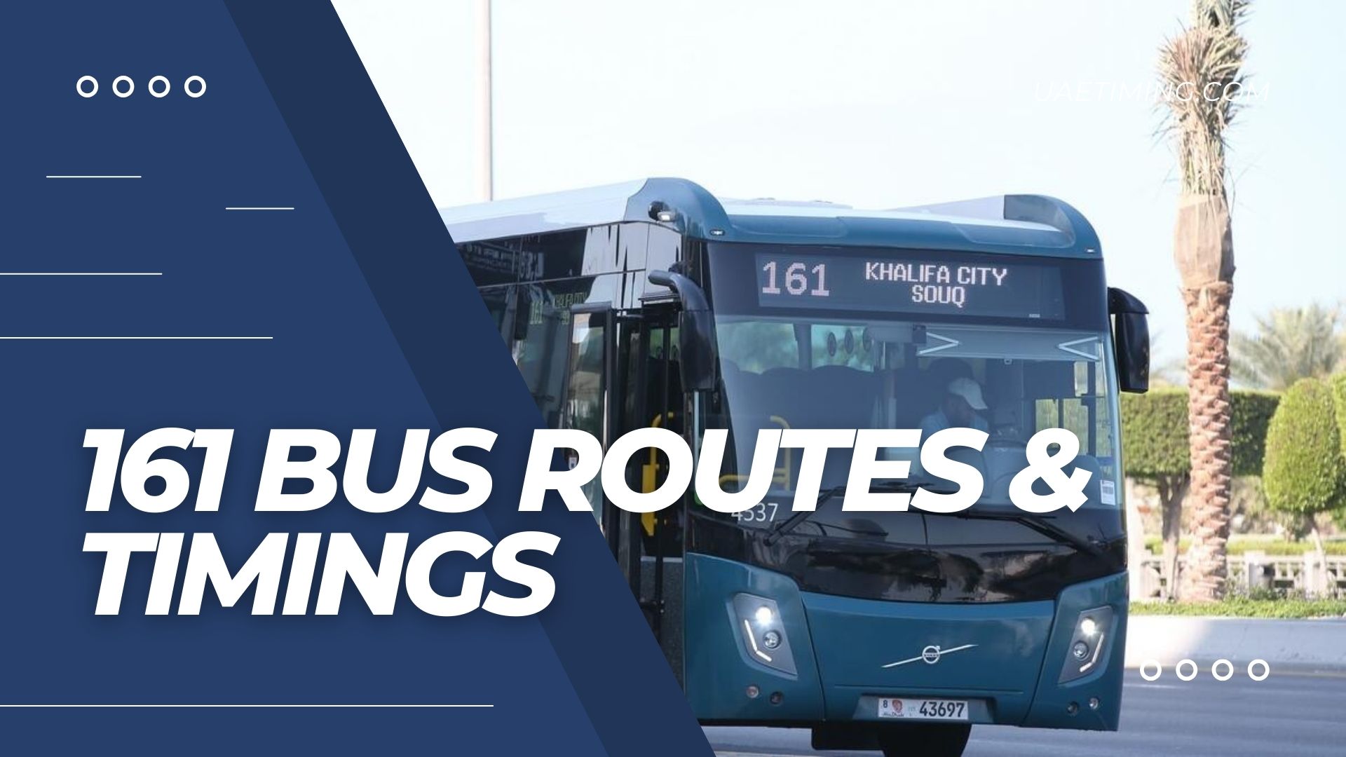 Bus 161 Timings – Commercial International Bank to Khalifa City, Souq