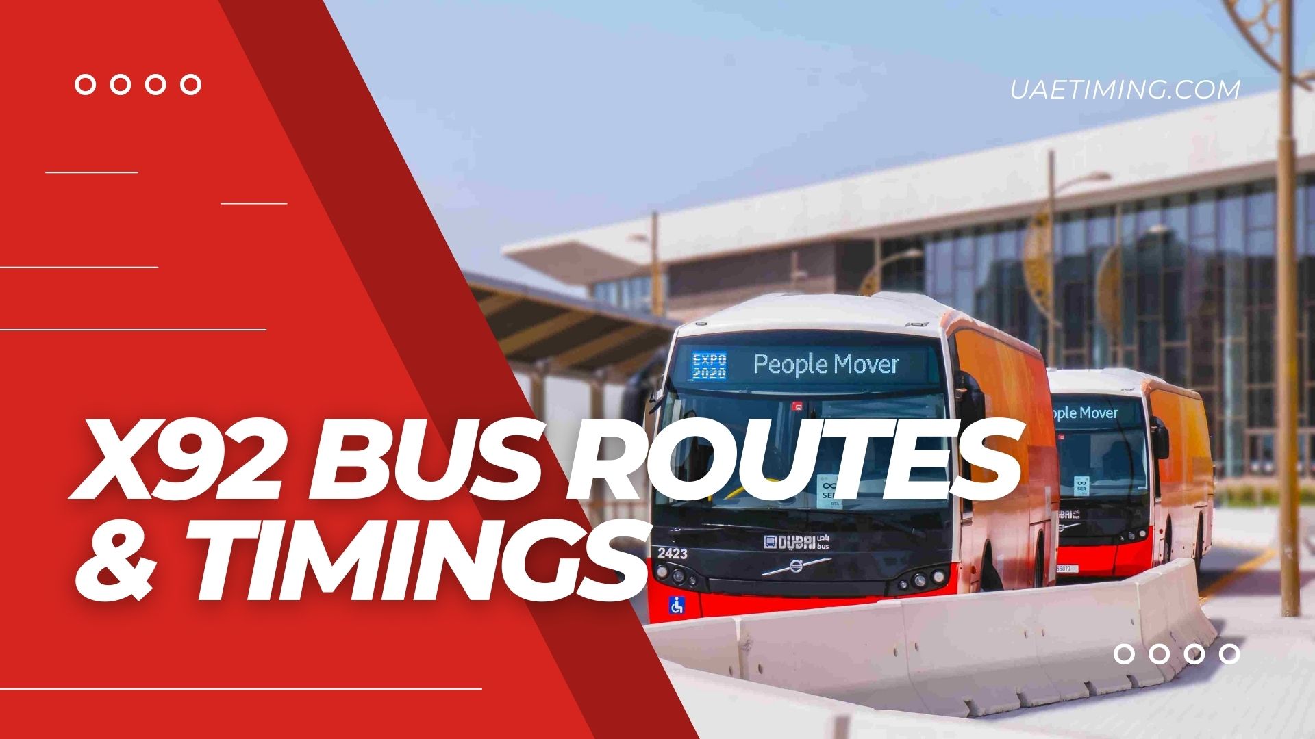 X92 Bus Timings â€“ Ghubaiba Bus Station to Dubai Investment Park