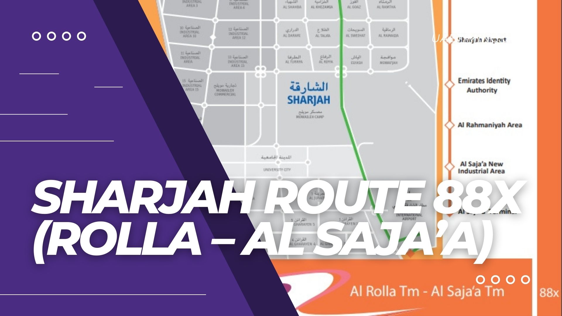 Discover Route 88X: Linking Rolla to Al Saja’a in Sharjah
