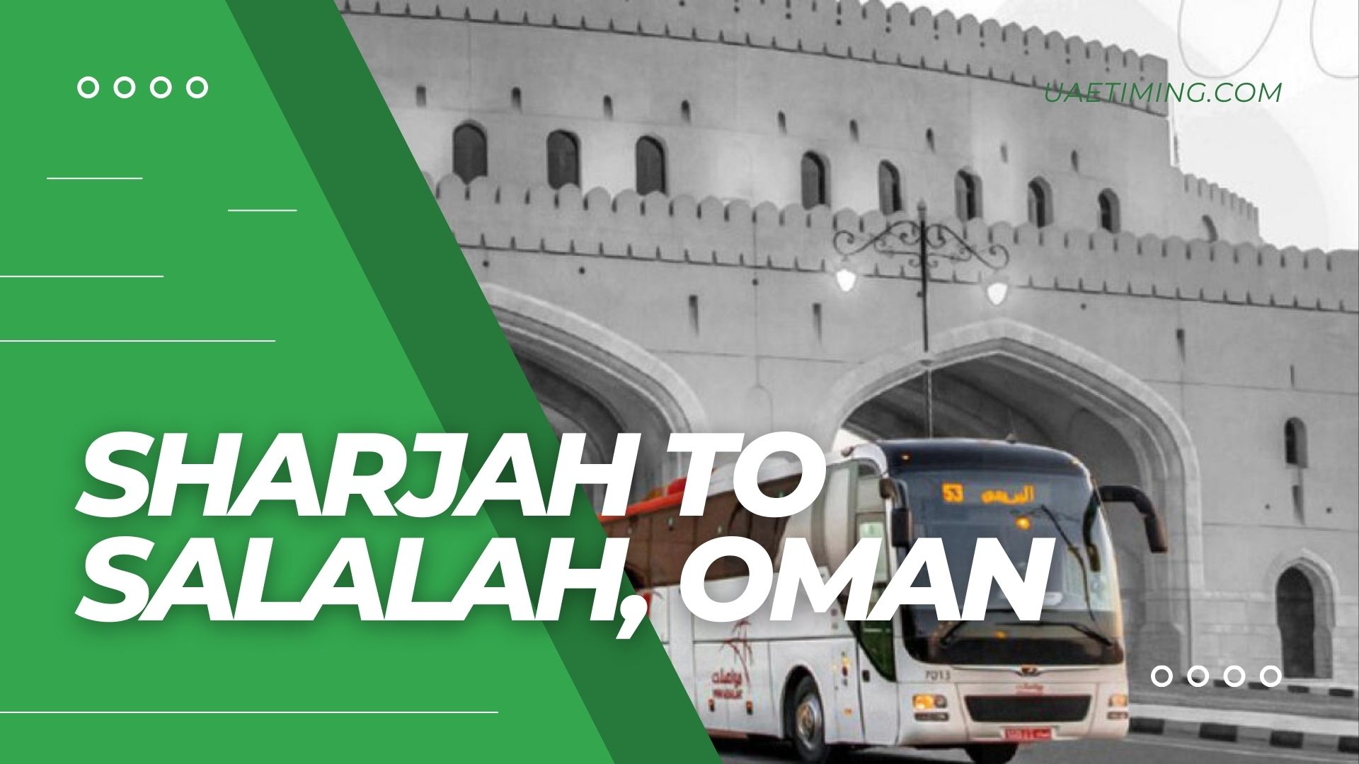 Sharjah to Salalah by Road: Bus Schedule and Fare Details