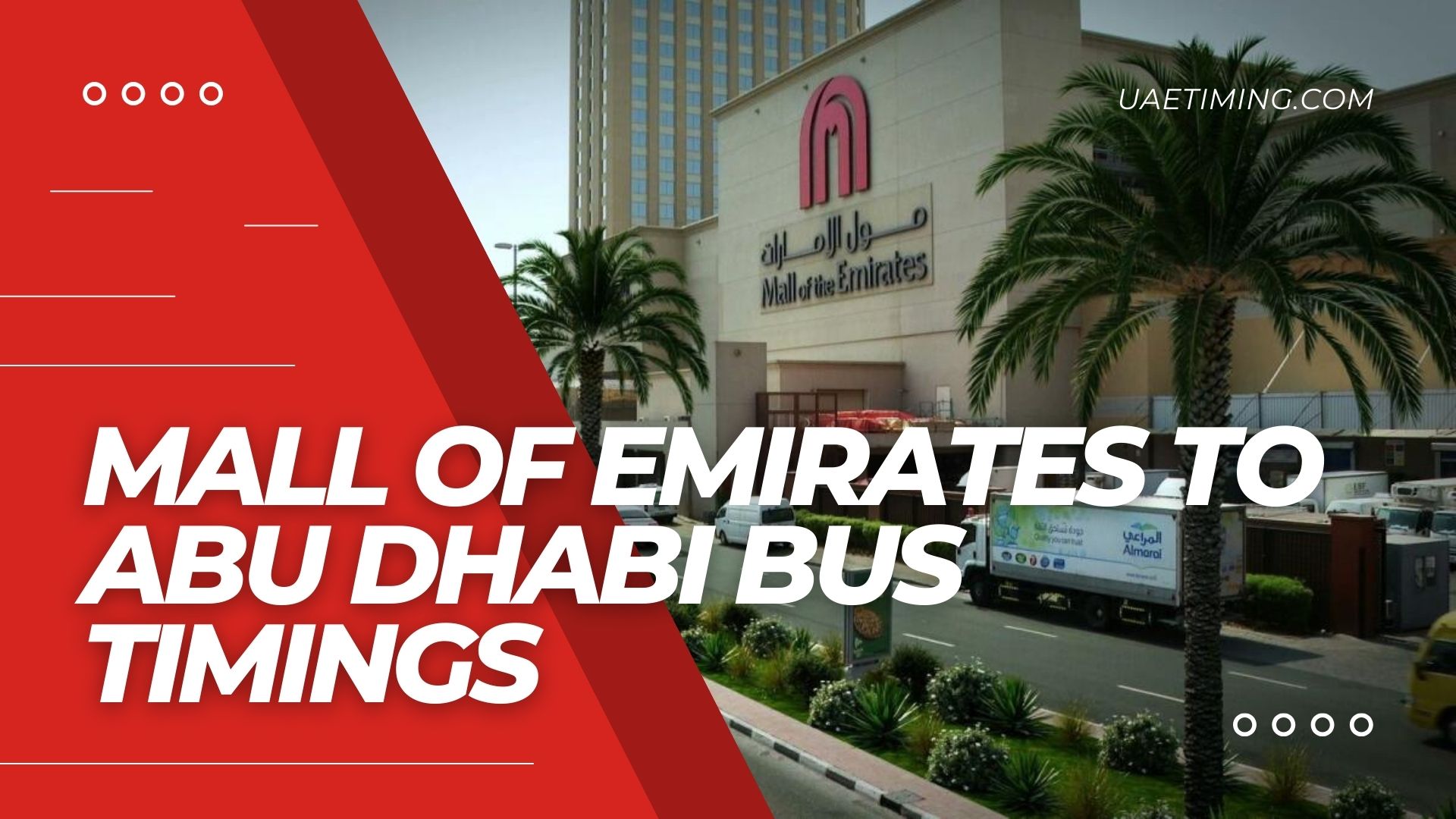 Mall of the Emirates to Abu Dhabi Bus Timings Information