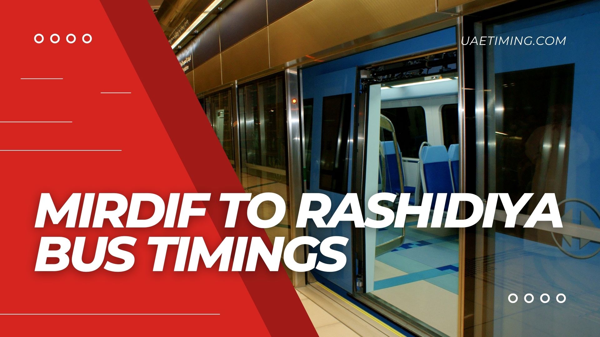 Mirdif to Rashidiya Bus Timings Overview