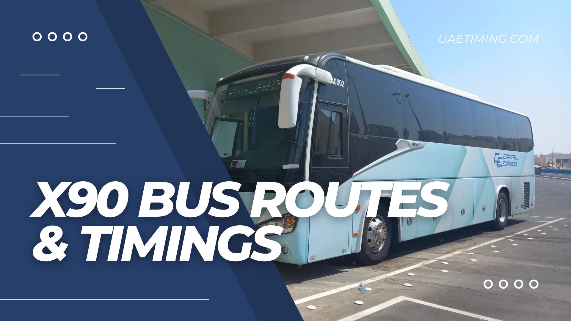 Abu Dhabi X90 Bus Timings from Abu Dhabi Bus Station to Al Ain Bus Station