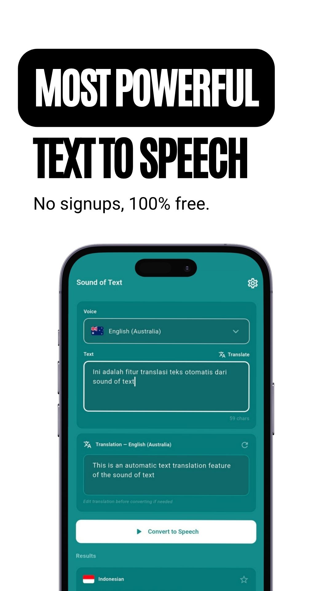 Free Text to Speech UI
