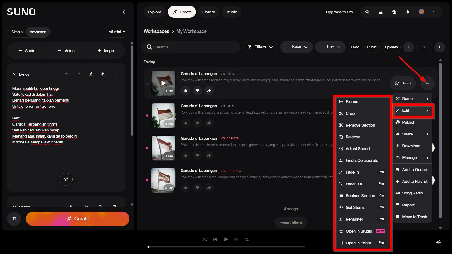 Rapikan Lewat Fitur Editing