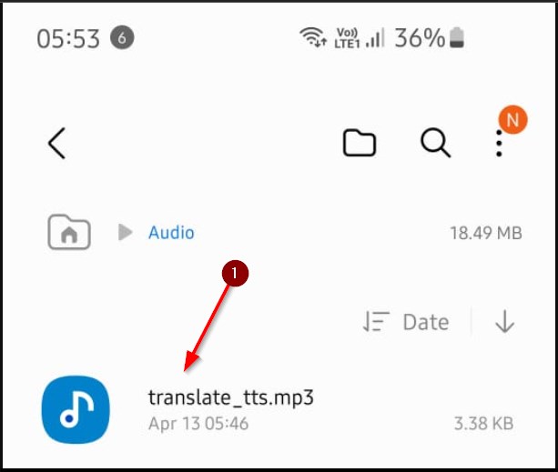 File Audio Sebut Nama Kontak
