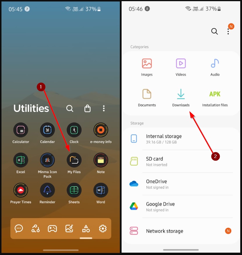 File MP3 di Folder Download HP