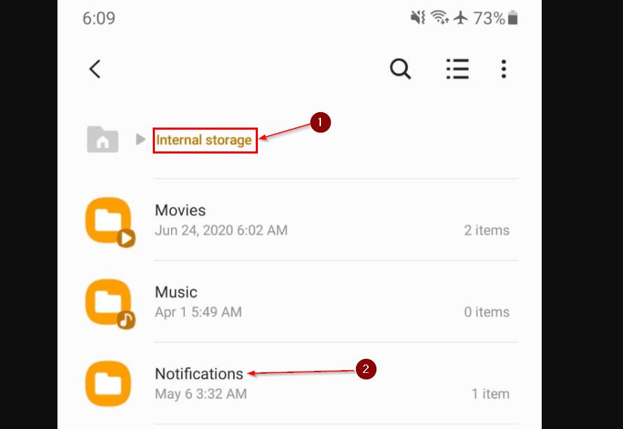 Folder Notifications di File Manager