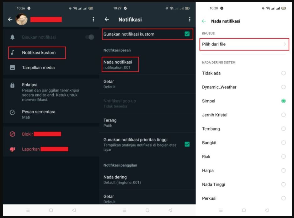 Pilih Nada Dering dari File Manager