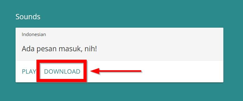 Pilih 'Download' dan Unduh