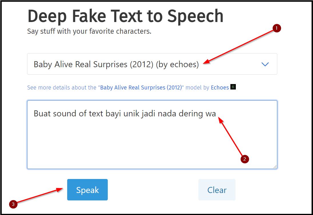 Karakter Suara Unik Voicemaker