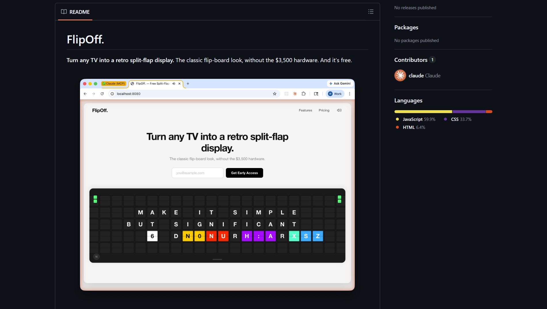 FlipOff: Free Open-Source Mechanical Flip-Board Display