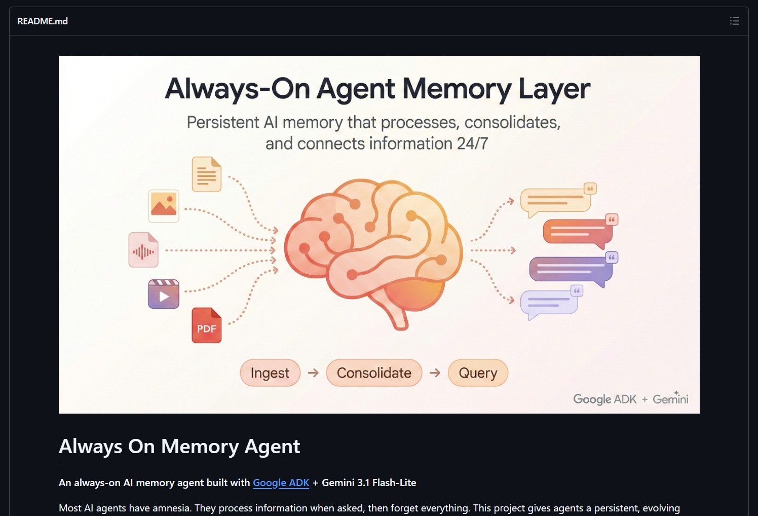 Google Agent Development Kit: Always-On Memory Agents with Gemini