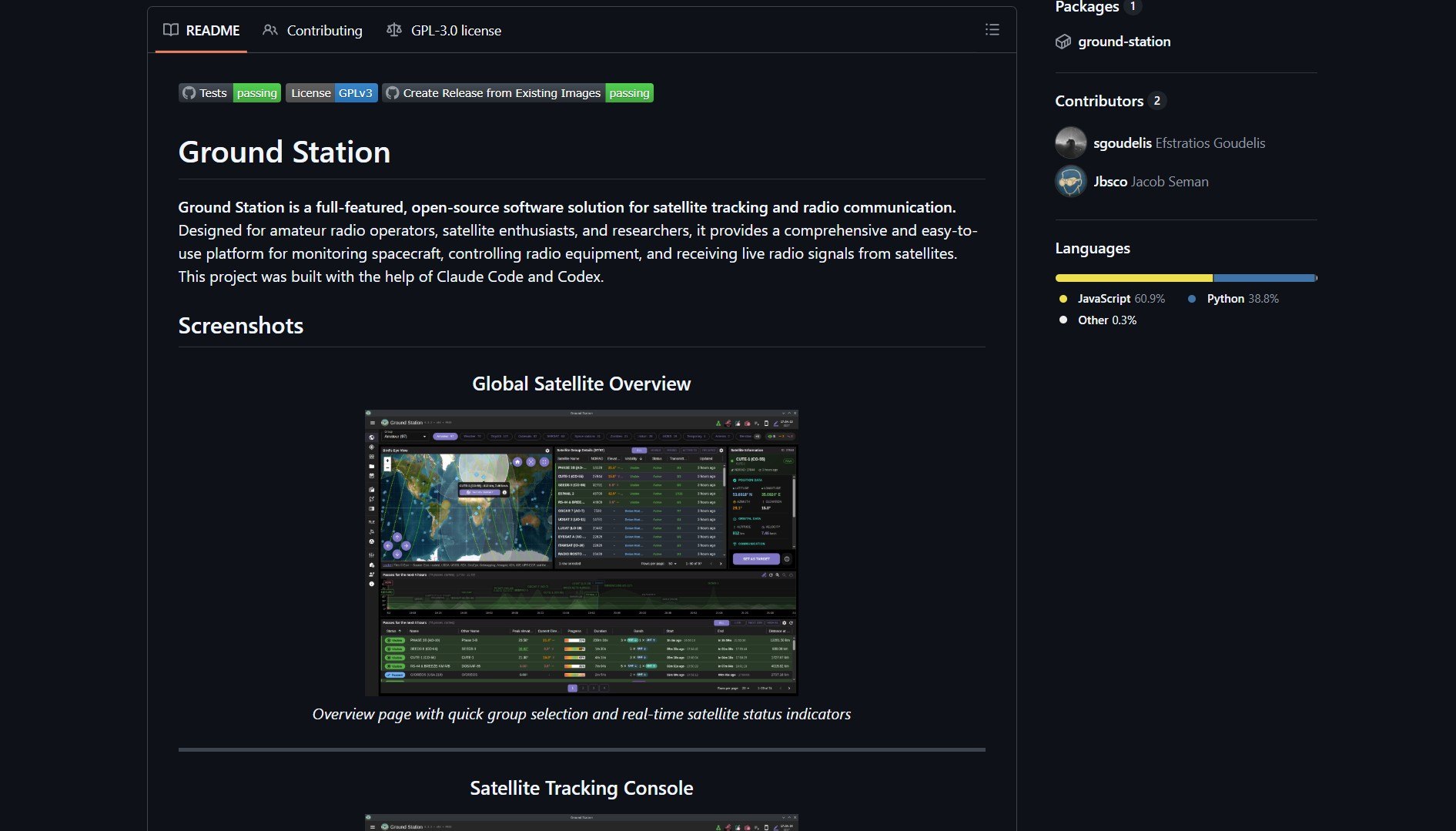 Ground Station GitHub repository homepage