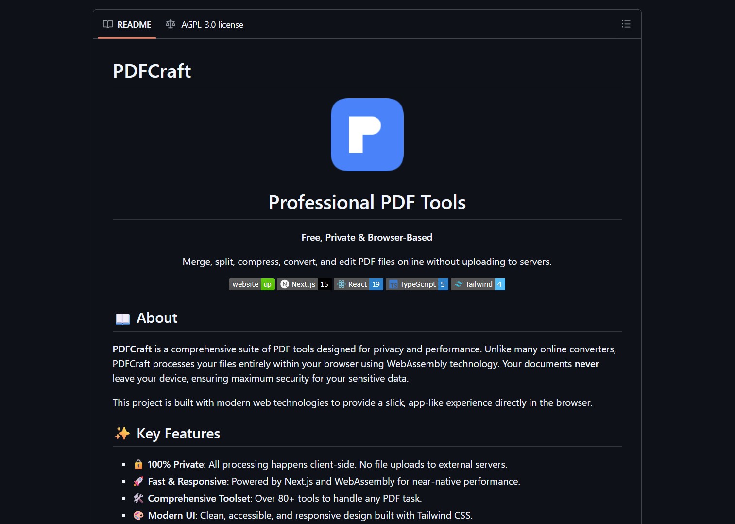 Tangkapan layar PDFCraftTool/pdfcraft 1